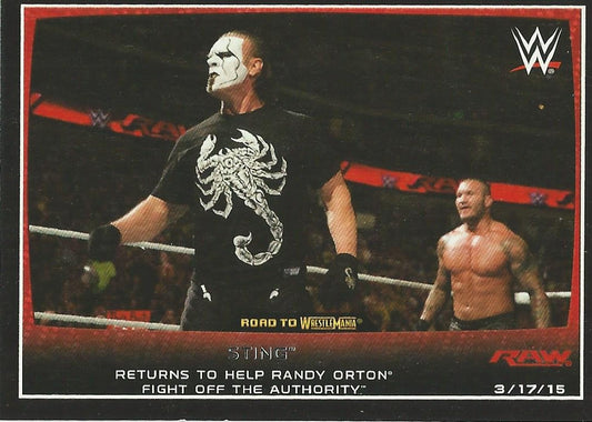 WWE Topps Road to WrestleMania 2015 Sting #96