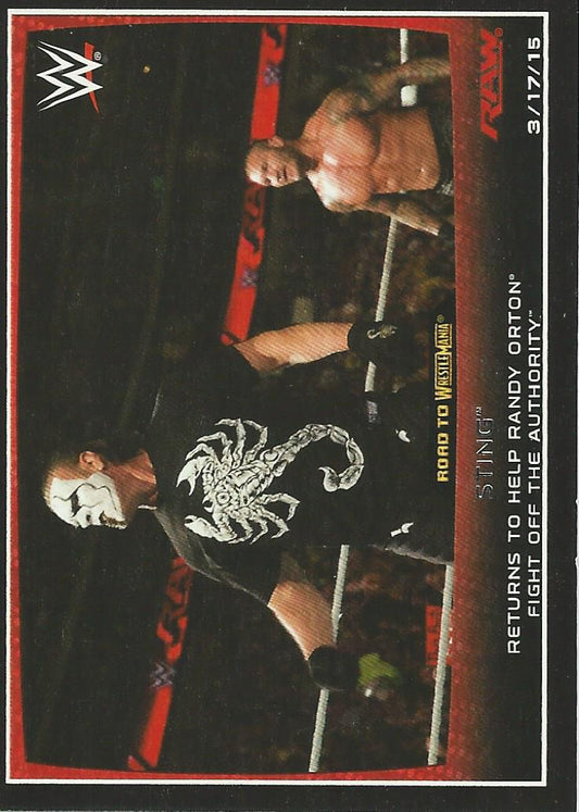 WWE Topps Road to Wrestlemania 2015 Sting #96