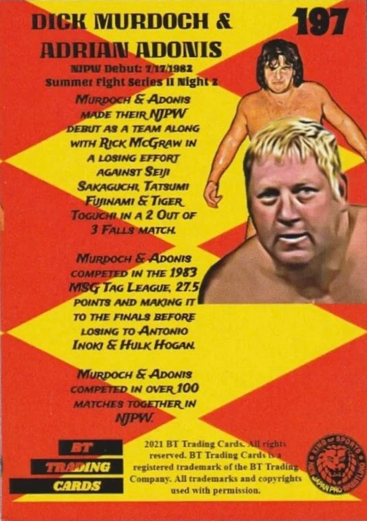 Dick Murdoch & Adrian Adonis trading card PW Catalog
