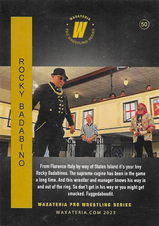 Rocky Badabino trading card PW Catalog