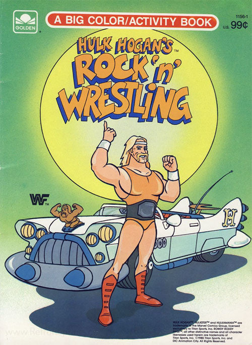 1985 Rock and Wrestling Coloring Book