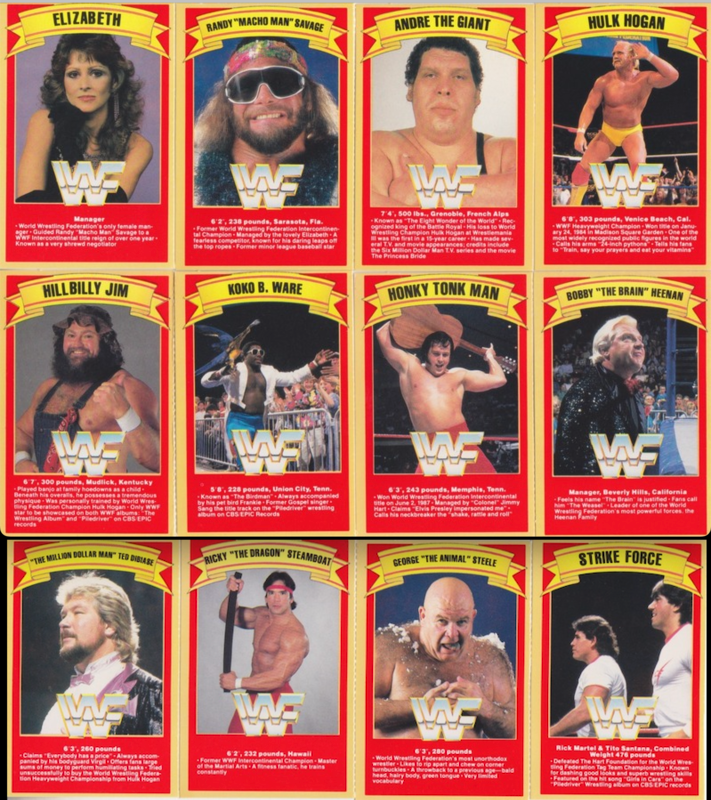 WWF Superstars of wrestling ice cream bars Gold bond Good humor 1988 with send away promo photo offer