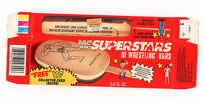 WWF Superstars of wrestling ice cream bars Gold bond Good humor 1988