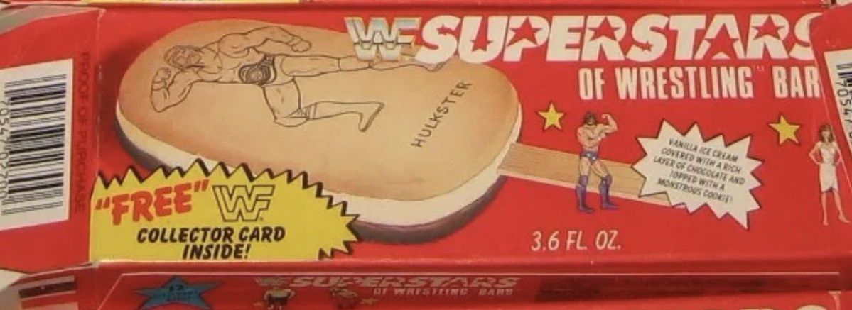 WWF Superstars of wrestling ice cream bars Gold bond Good humor 1988