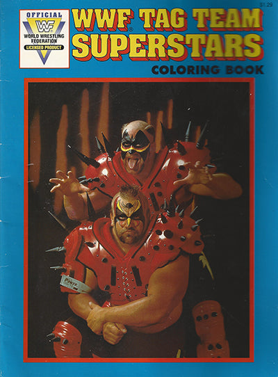 1991 WWF Tag Team Superstars Road Warriors Coloring Book