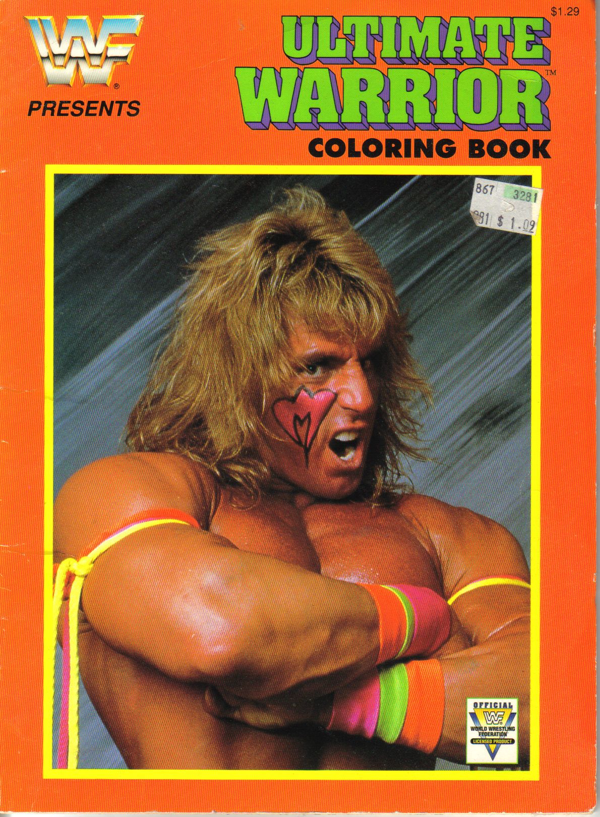 1991 WWF Ultimate warrior Coloring Book