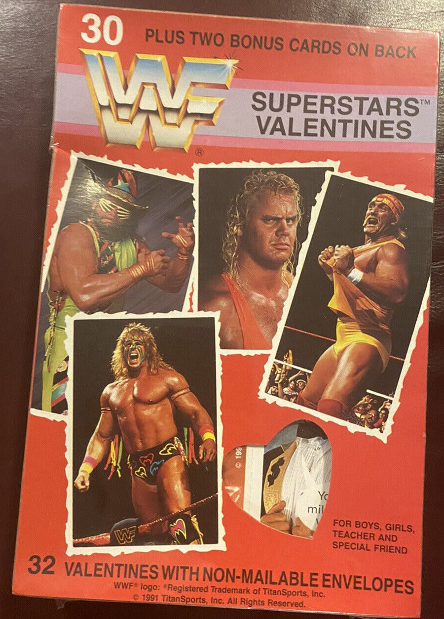 WWF Superstars valentines cards 1991