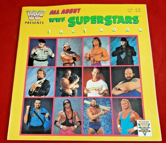 1991 all about superstars fact book by Checkerboard