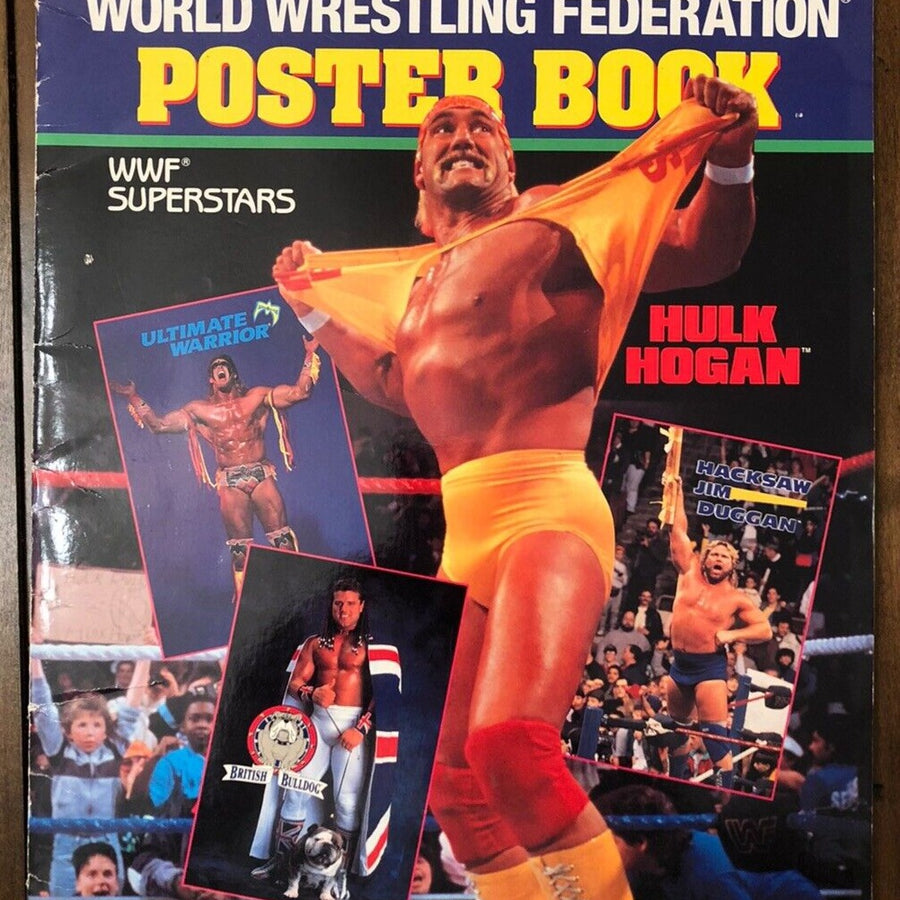 1991 wwf poster book Hulk Hogan by Checkerboard Magazine Pwcatalog