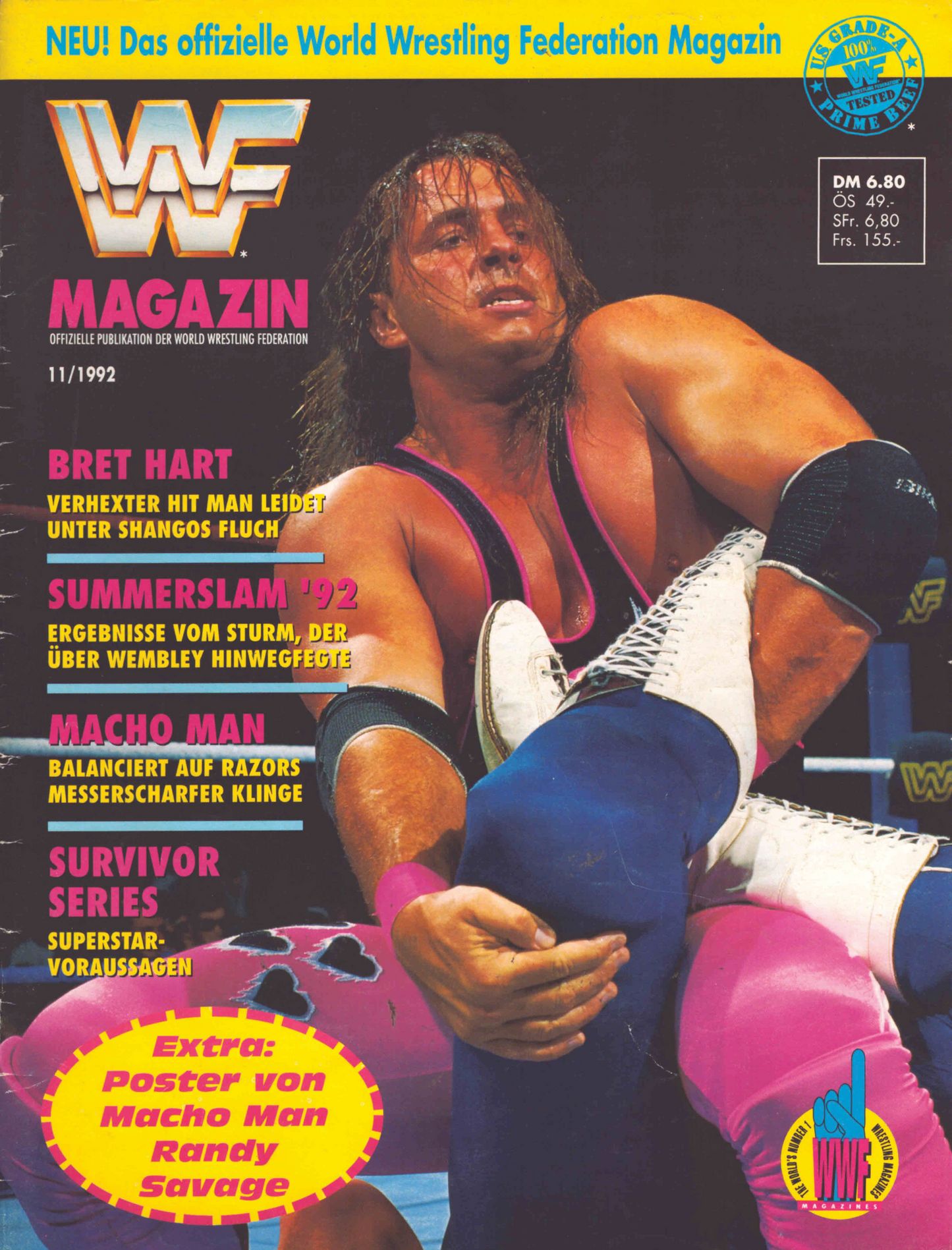 WWF Magazine November 1992 from Germany Magazine PWcatalog