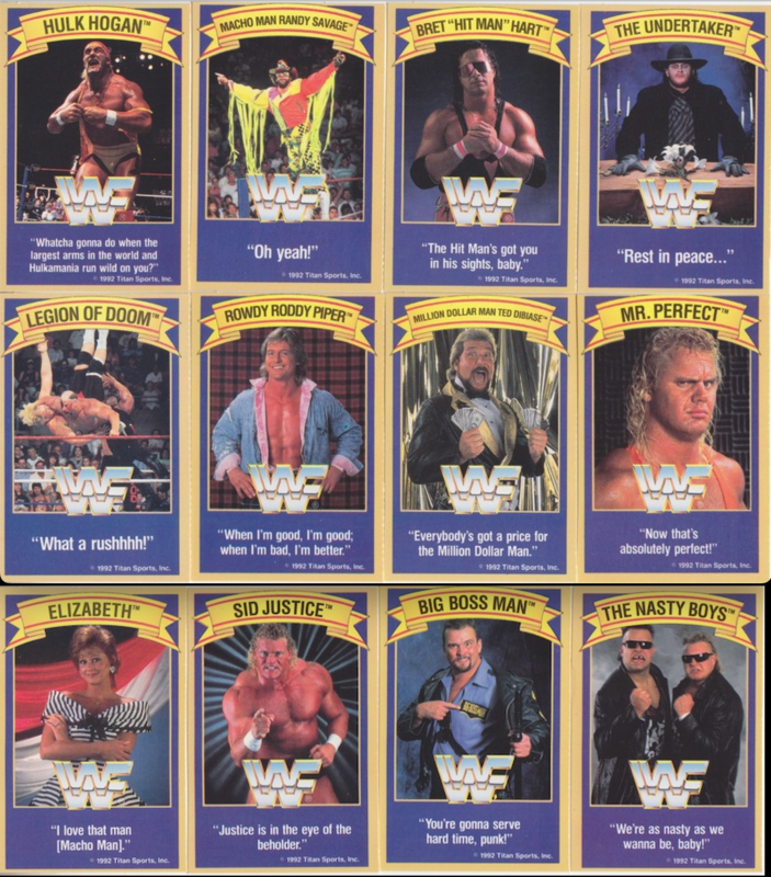 WWF Superstars of wrestling ice cream bars Gold bond Good humor 1992