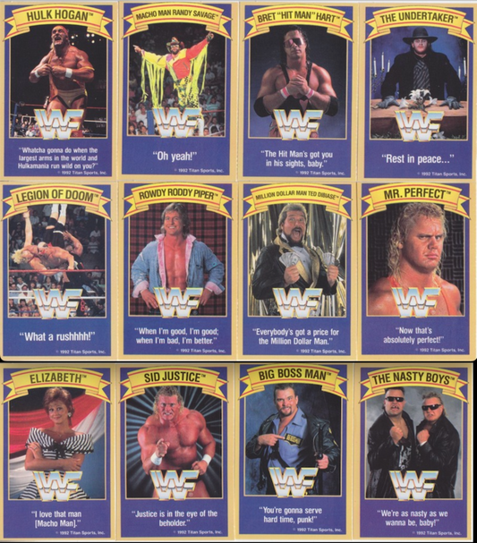 WWF Superstars of wrestling ice cream bars Gold bond Good humor 1992 Complete set