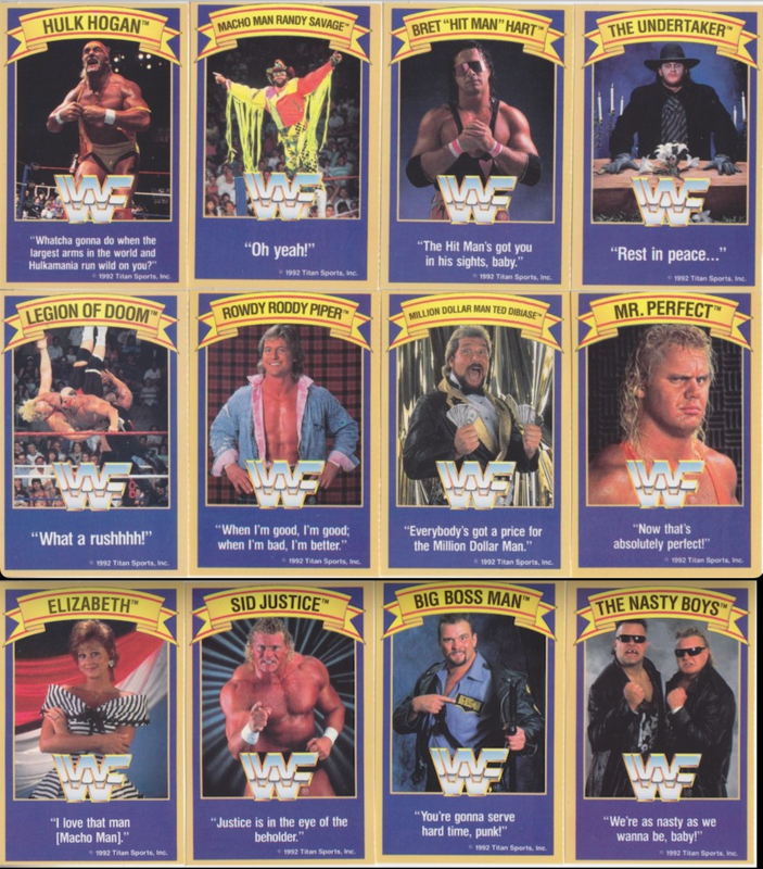 WWF Superstars of wrestling ice cream bars Gold bond Good humor 1992 Complete set PW Catalog