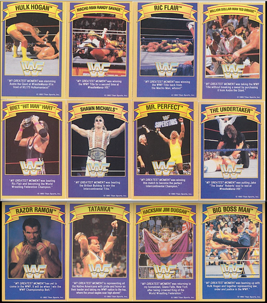 WWF Superstars of wrestling ice cream bars Gold bond Good humor 1993 Complete set