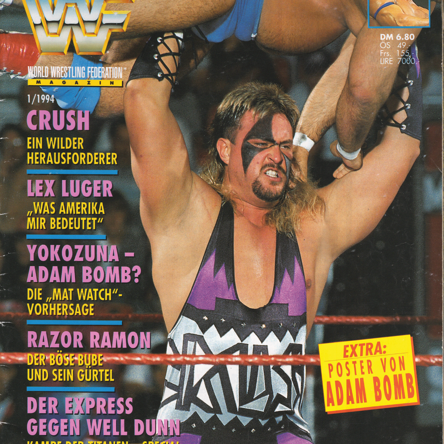 WWF Magazine January 1994 from Germany Magazine PWcatalog