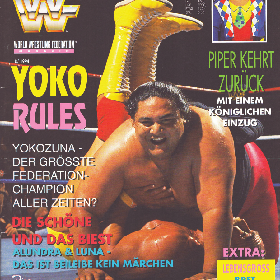 WWF Magazine August 1994 from Germany Magazine PWcatalog