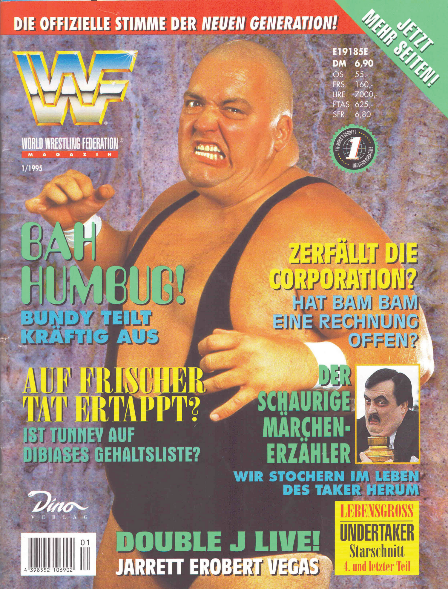 WWF Magazine January 1995 from Germany Magazine PWcatalog