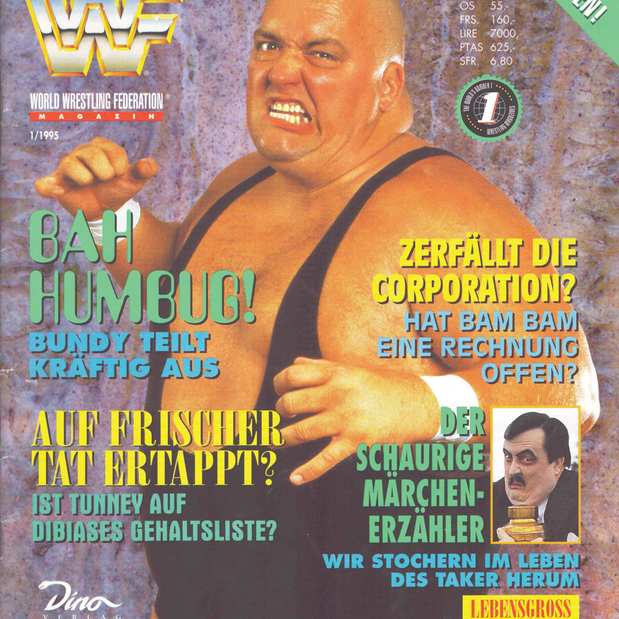 WWF Magazine January 1995 from Germany Magazine PWcatalog