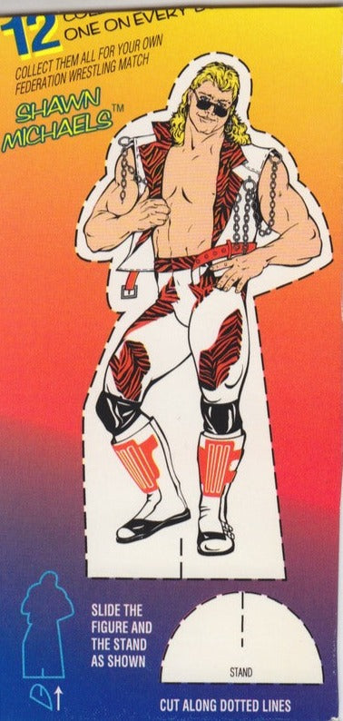Shawn Michaels WWF Ice Cream Cut-out & Card 1995 Good Humor PW Catalog