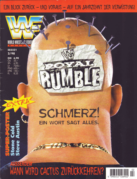 WWF Magazine February 1998 from Germany Magazine PWcatalog