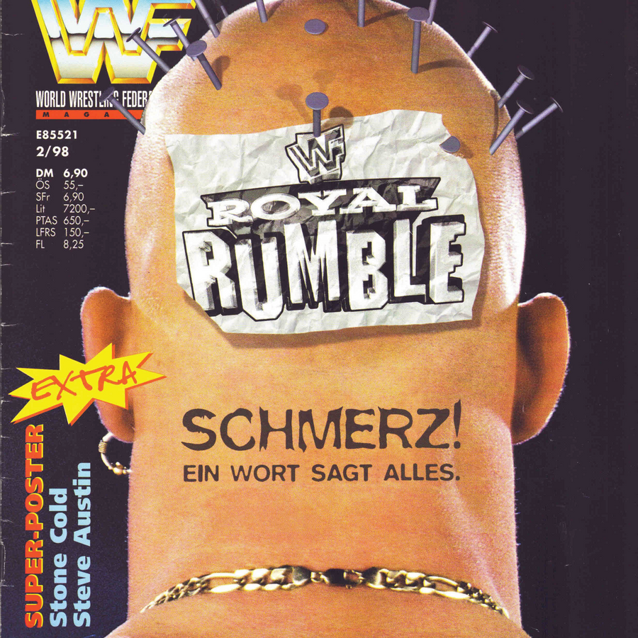 WWF Magazine February 1998 from Germany Magazine PWcatalog