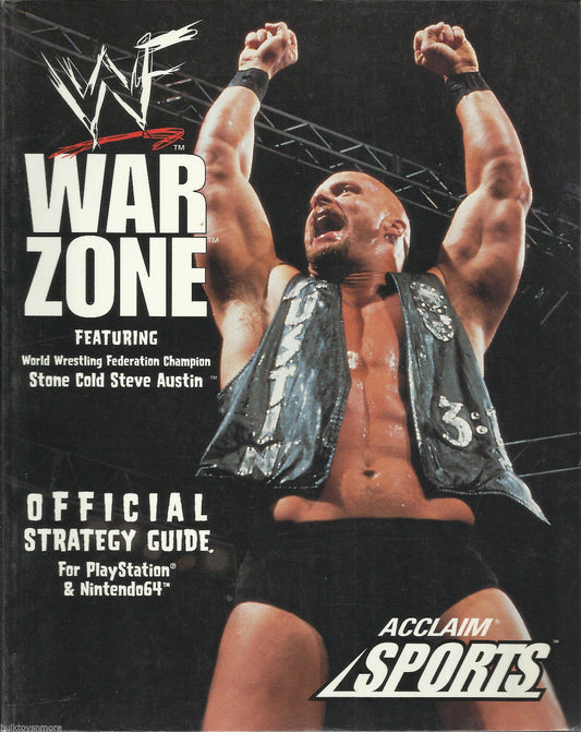 Official Strategy Guide WWF War Zone August 1998 Acclaim Sports magazine PWcatalog