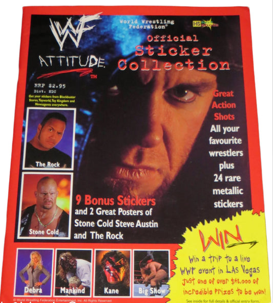 WWF Attitude Official Sticker Collection Stickers Album 1999