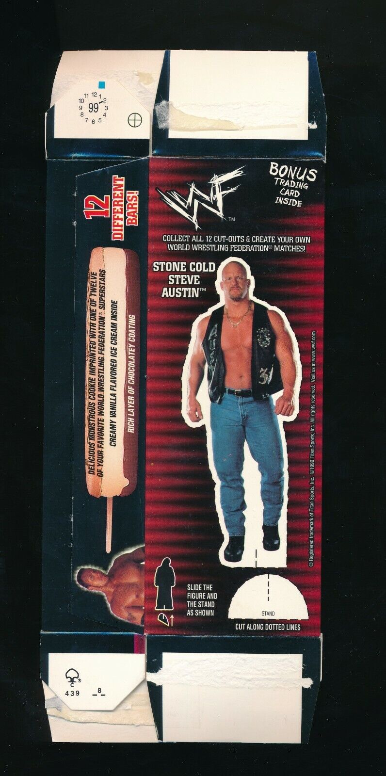 Steve Austin WWF Ice Cream Cut-out 1999 Good Humor