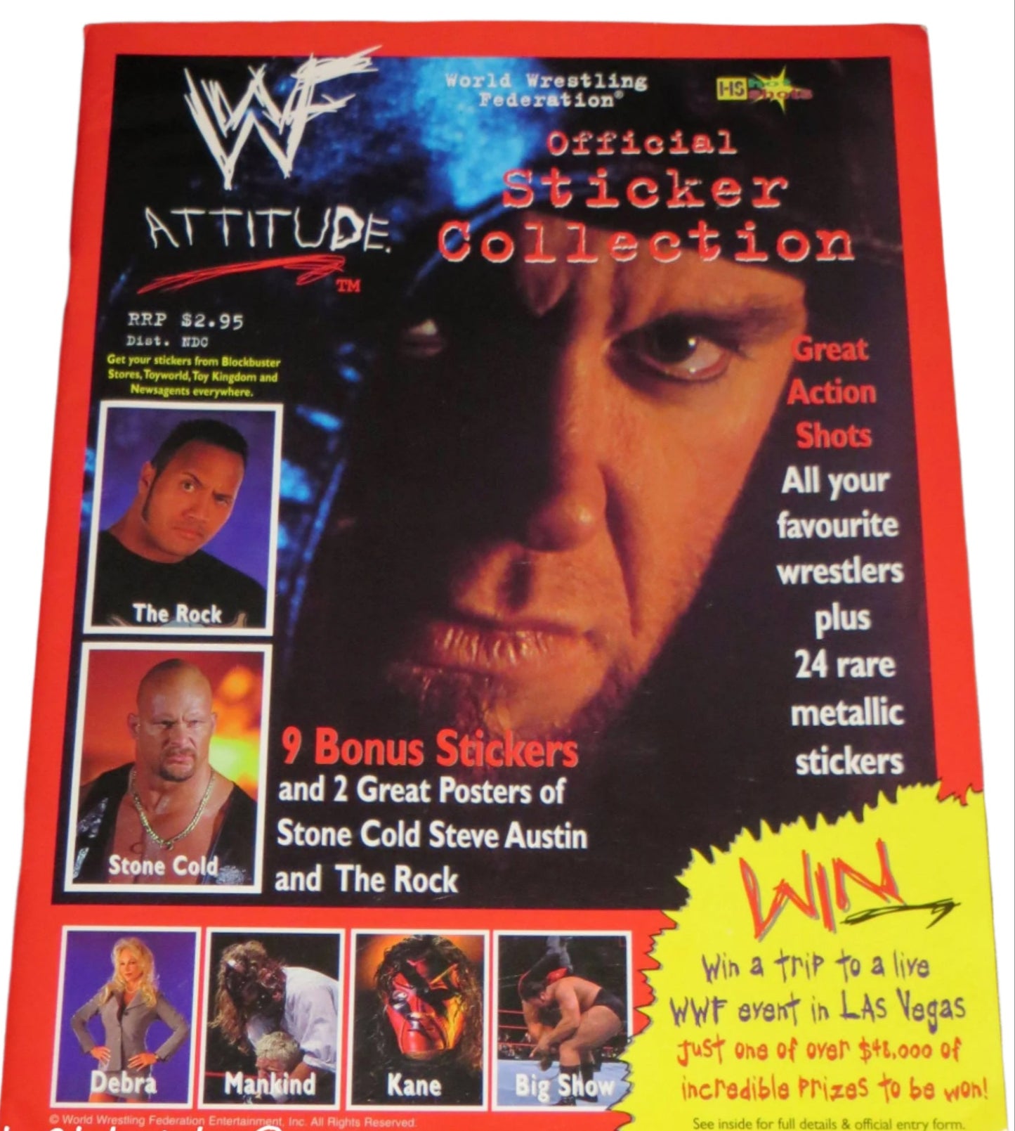 WWF attitude official sticker collection Stickers Album 1999 Stickers Album PW Catalog