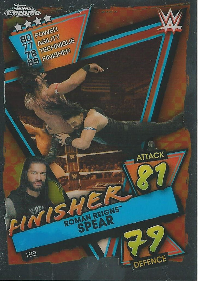 WWE Topps Slam Attax Chrome 2021 Roman Reigns #199