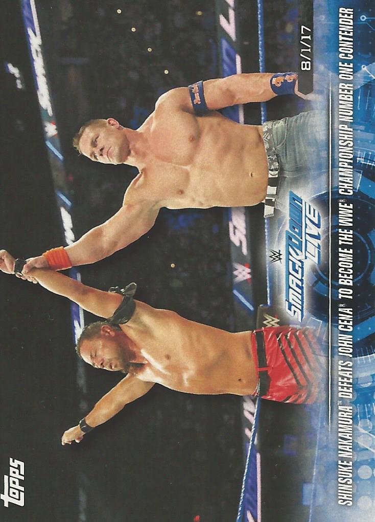 WWE Topps Road to Wrestlemania 2018 John Cena vs Shinsuke Nakamura #99