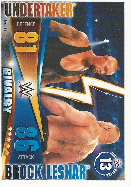WWE Topps Slam Attax Rivals 2014 Undertaker vs Brock Lesnar #199