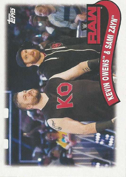 WWE Topps Heritage 2018 Sami Zayn and Kevin Owens TT-11 trading card PW Catalog