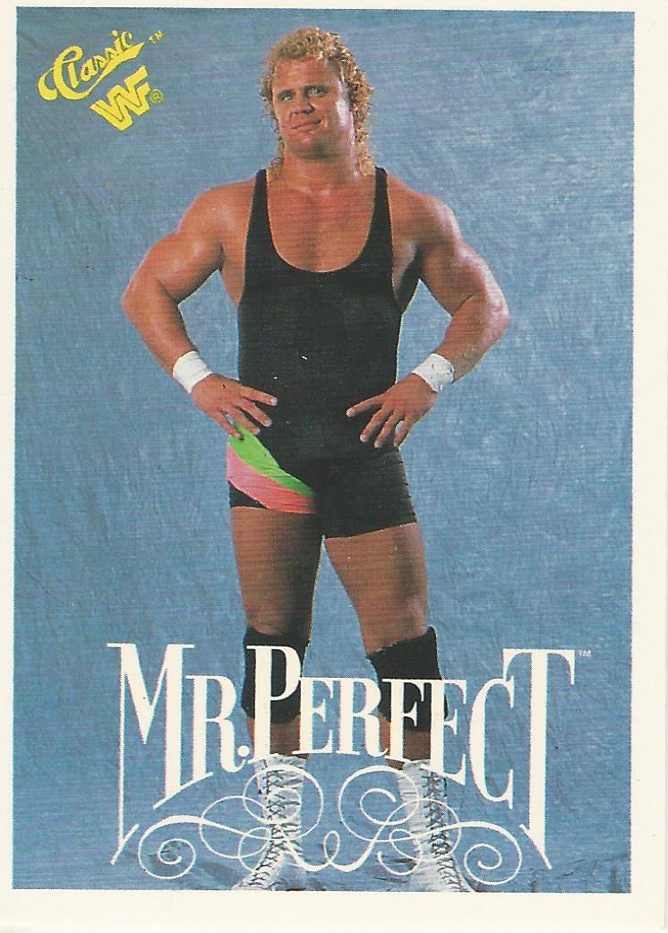 WWF Classic Trading Cards 1990 Mr Perfect No.19 trading card PW Catalog