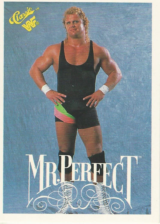 WWF Classic Trading Cards 1990 Mr Perfect No.19 trading card PW Catalog