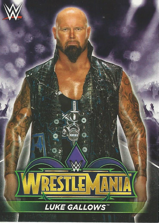 WWE Topps Road to Wrestlemania 2018 Luke Gallows R19 trading card PW Catalog