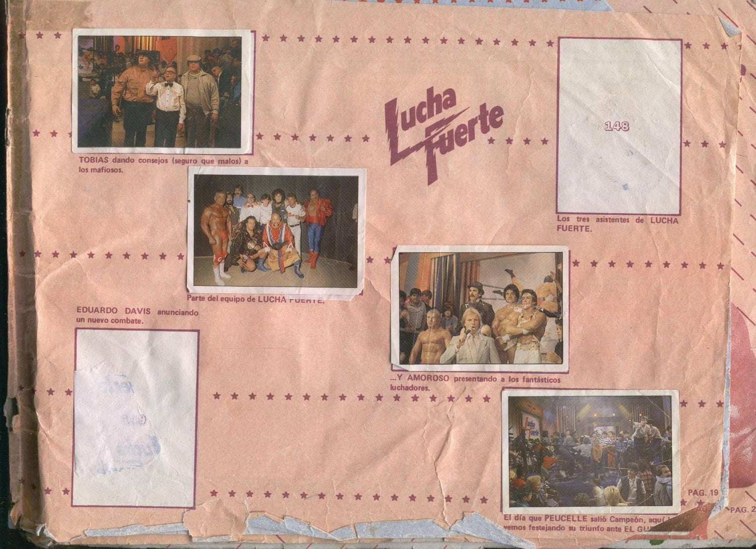 Lucha Fuerte Stickers Album From Argentina 1988 Stickers Album PW Catalog