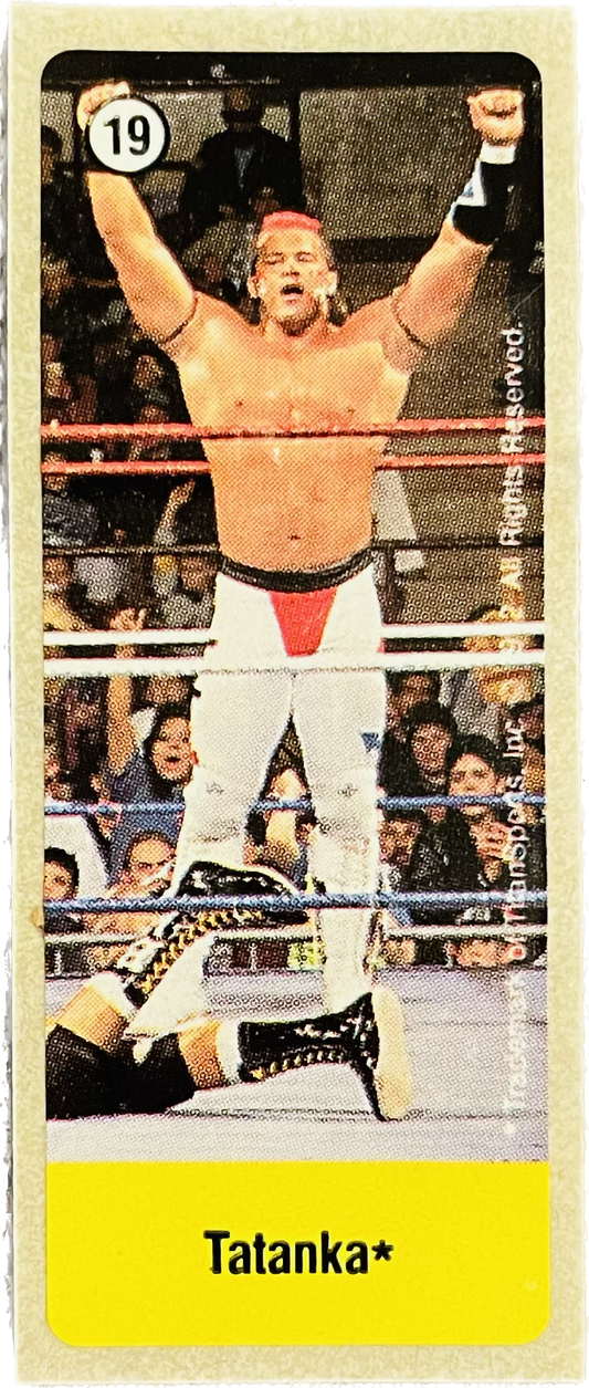 WWF Dunkin Bubble Gum Stickers (1992) No. 19 Tatanka PW Catalog