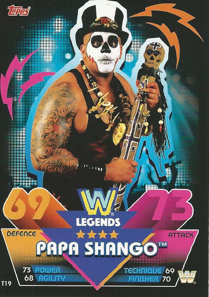 WWE Topps Slam Attax Reloaded 2020 Papa Shango T19 trading card PW Catalog