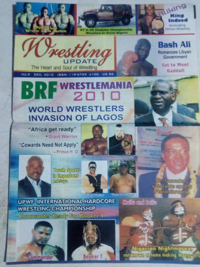 Wrestling Update from Nigeria December 2010 Magazine PWcatalog
