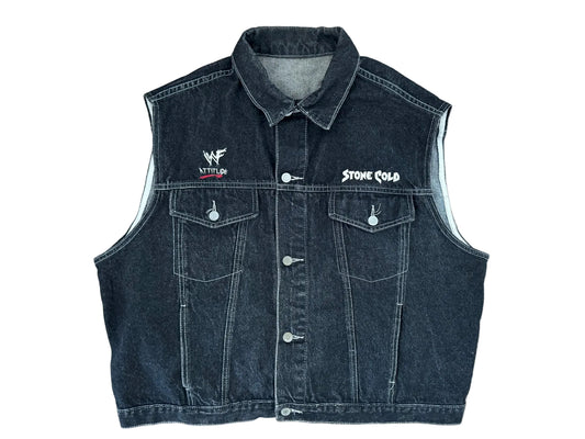 1999 WWF Stone Cold Steve Austin denim vest Pwcatalog