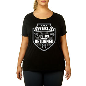 The Shield "Justice Has Returned" Women's Curvy T-Shirt T-Shirt PW Catalog