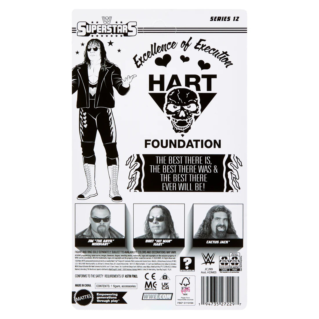 WWE Superstars Series 12 Bret "Hit Man" Hart PW Catalog