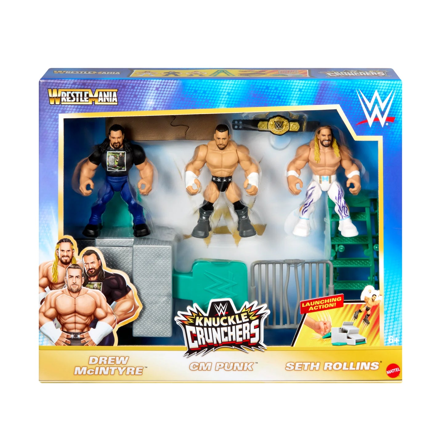 WWE Mattel Knuckle Crunchers WrestleMania 3-Pack Walmart Exclusive Action & Toy Figures PWcatalog