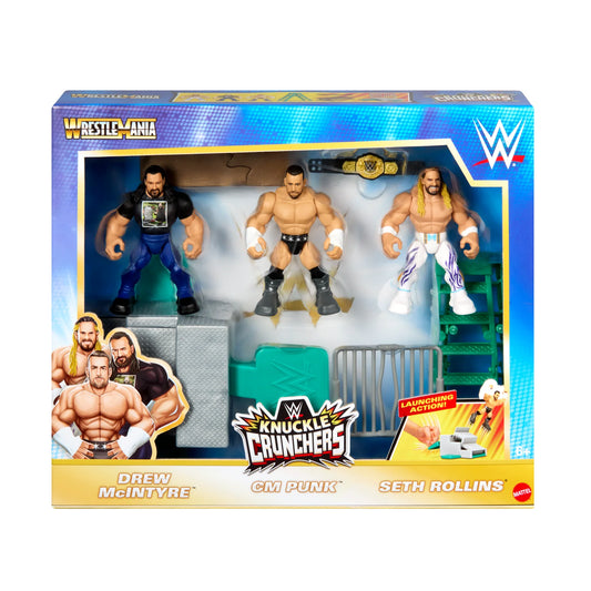 WWE Mattel Knuckle Crunchers WrestleMania 3-Pack Walmart Exclusive Action & Toy Figures PWcatalog