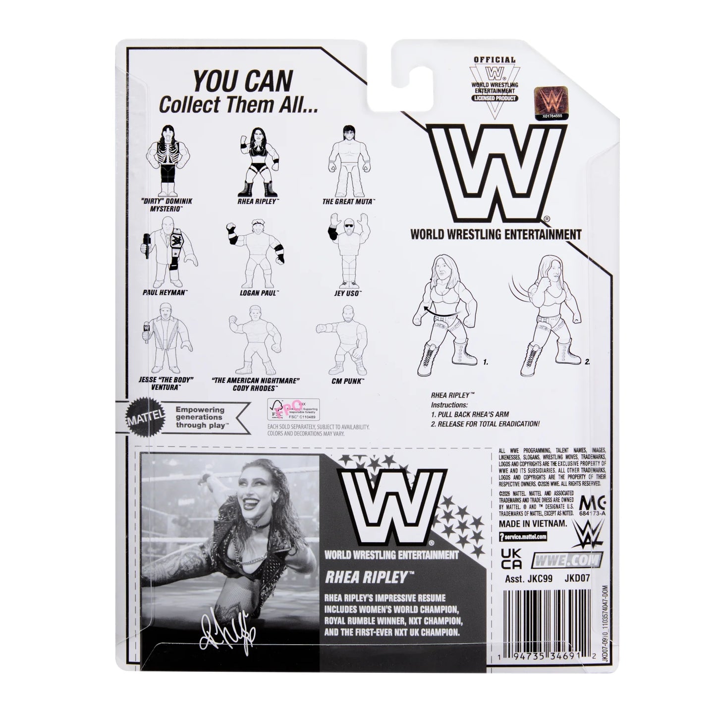 WWE Mattel Retro Rhea Ripley Ringside Exclusive Series 3