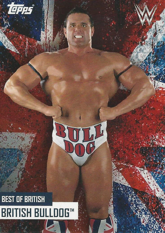 WWE Topps Best of British 2021 British Bulldog trading card PW Catalog