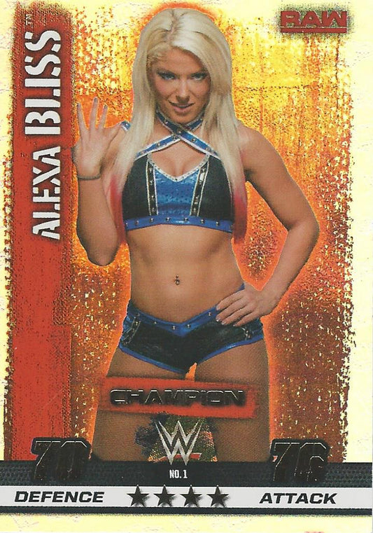 WWE Topps Slam Attax 10th Edition 2017 Champion Alexa Bliss #1