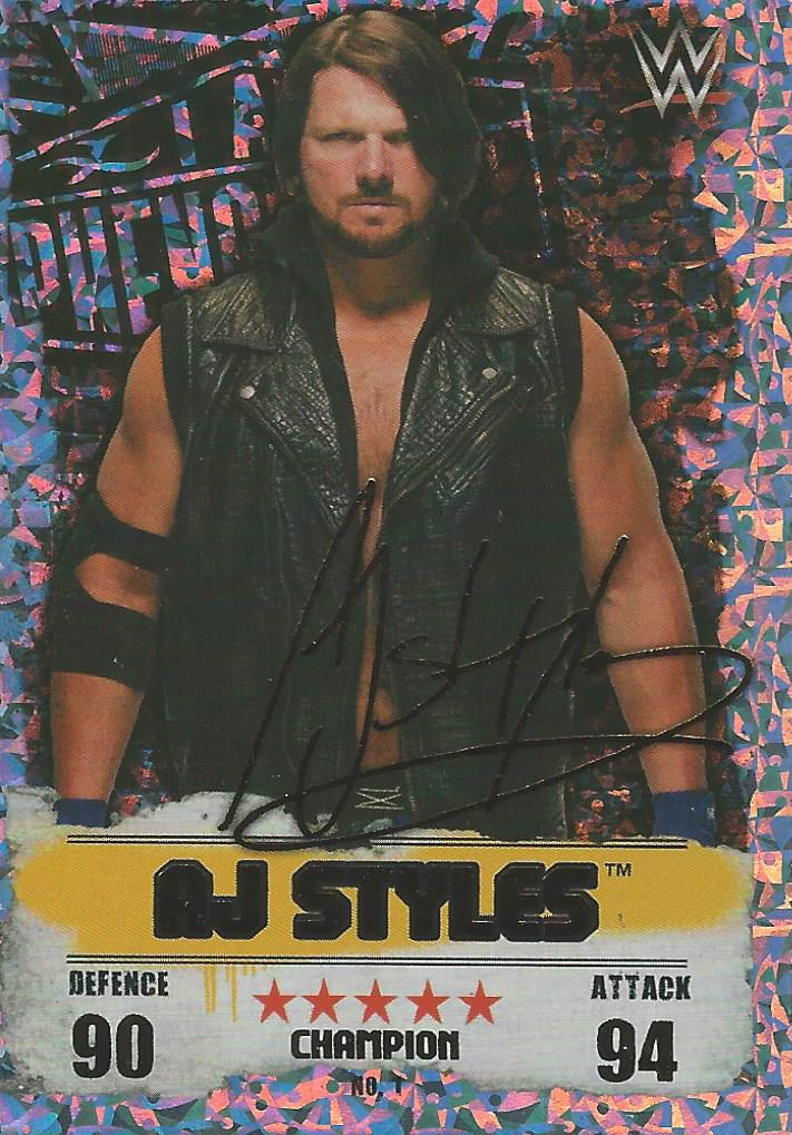 WWE Topps Slam Attax Takeover 2016 AJ Styles Gold Champion #1