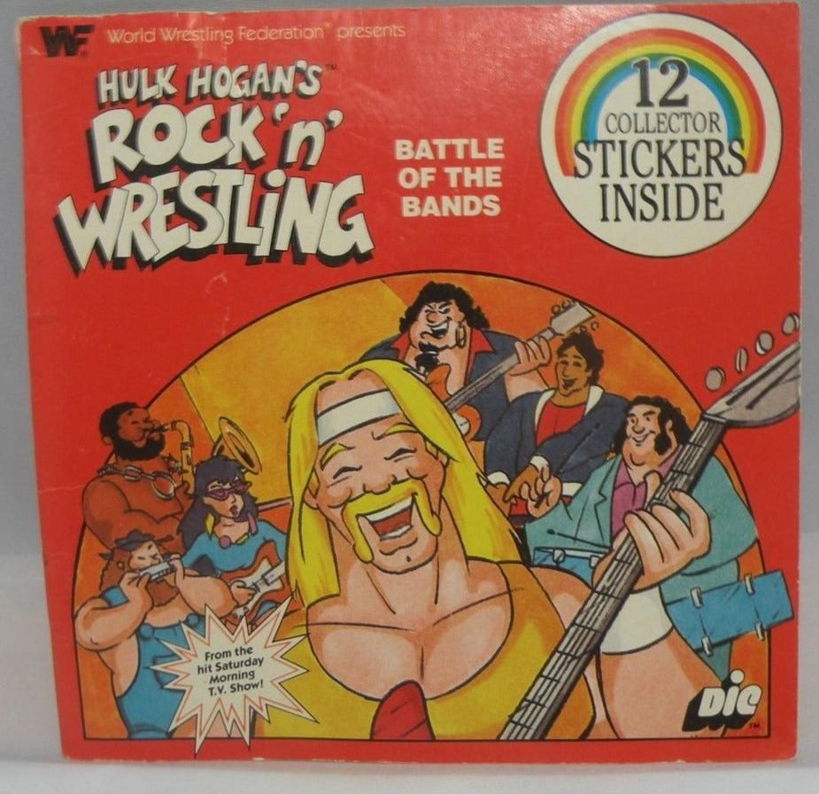 Hulk Hogan Rock N wrestling Battle of the bands 1985 Collector Books With Stickers